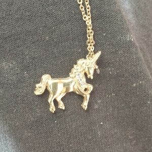 Avon unicorn gold necklace